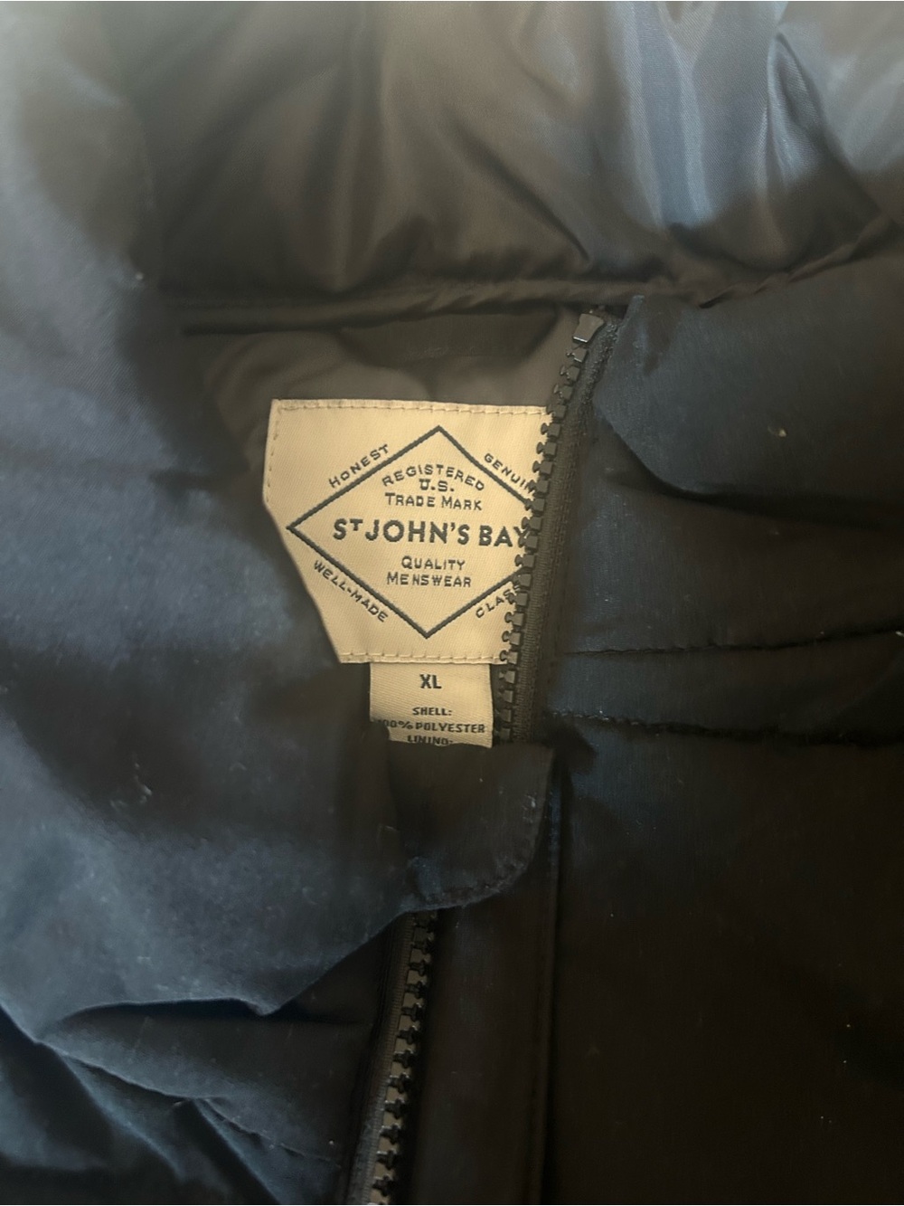 St. John's Bay Black Quilted Puffer Jacket